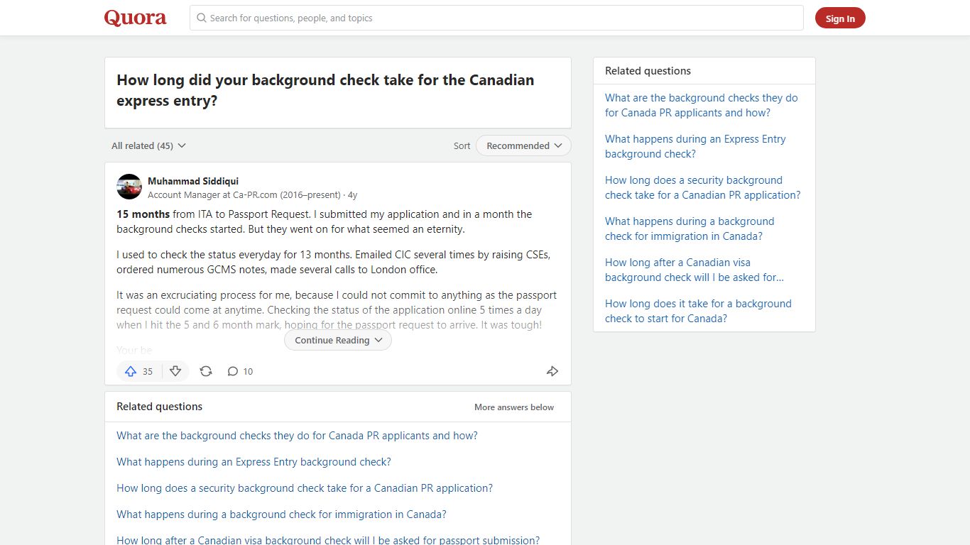 How long did your background check take for the Canadian ... - Quora